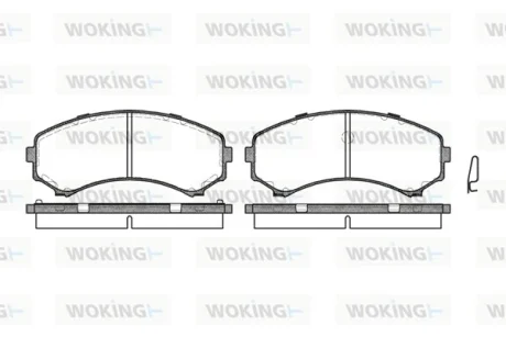 Колодки тормозные диск. перед. (пр-во Remsa) Mitsubishi Grandis 2.0 03-,Mitsubishi Grandis 2.4 03-  WOKING P2963.00
