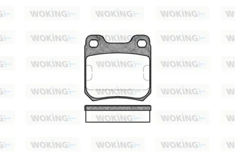 Гальмівні колодки зад. Opel Vectra B/Omega B 94-03 (ATE) WOKING P3393.00