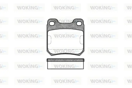 Гальмівні колодки зад. Opel Omega/SAAB 9-5 2.0-3.0 87-03 WOKING P3393.40