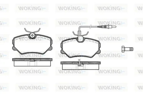 Гальмівні колодки пер. 405 (92-99) WOKING P3623.02