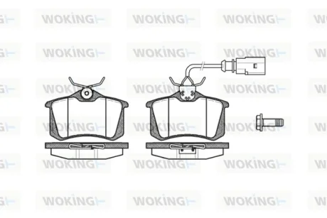 Колодки гальмівні WOKING P3633.02