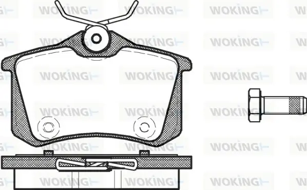 Колодки гальмівні WOKING P3633.14 (фото 1)
