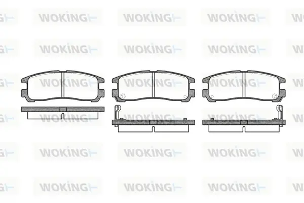 Гальмівні колодки зад. Galant/Pajero 87-12 (107.8*41.1*15.5) WOKING P3913.02 (фото 1)