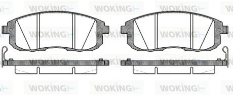 Гальмівні колодки пер. Cube/Juke/Latitude/SX4/Teana (06-21) WOKING P3933.14