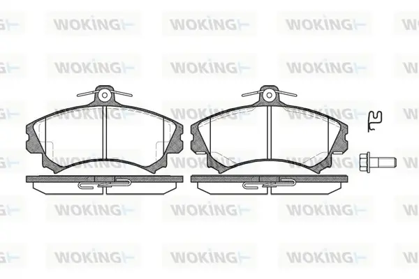 Гальмівні колодки пер. Mitsubishi Colt/Volvo S40/V40 1.1-2.0 i/TD 95- (TRW) WOKING P4903.02 (фото 1)