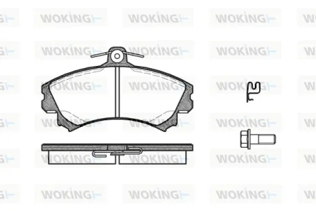 Колодки гальмівні диск. перед. (вир-во Remsa) Mitsubishi Colt 04>  WOKING P4903.21