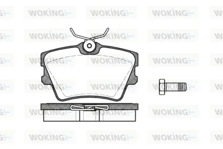 Колодки тормозные дисковые Renault Trafic III 1,6DCi 15> / VW T4 / задн (P4913.0 WOKING P491300