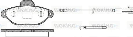 Колодки гальмівні диск. перед. (Remsa) Fiat 500 07>, Fiorino Qubo 08> WOKING P5143.21