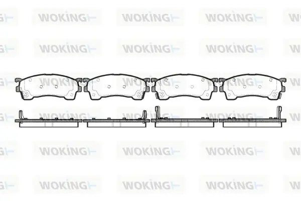 Гальмівні колодки пер. Premacy/Protege/323/626/Eunos/Xedos/MX6/Probe 92-05 WOKING P5153.04 (фото 1)