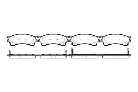 Гальмівні колодки пер. Premacy/Protege/323/626/Eunos/Xedos/MX6/Probe 92-05 WOKING P5153.04