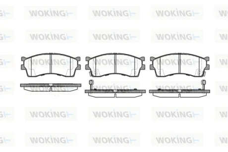 Колодки гальмівні WOKING P5153.32