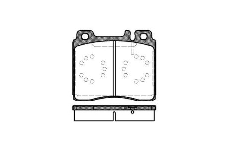 Гальмівні колодки пер. W140/W140/W140/W124/W140 91-99 WOKING P5203.00