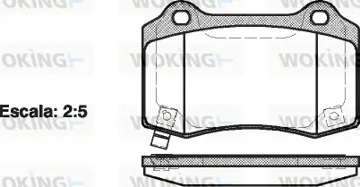 Колодки гальмівні WOKING P5343.54 (фото 1)
