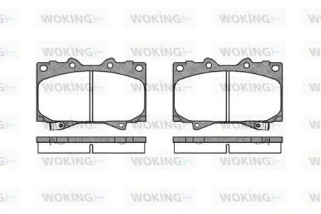 Колодки гальмівні диск. перед. (вир-во Remsa) Land Cruiser Prado (_J15_) (09-)/Mitsubishi Pajero IV (09-)  WOKING P6073.04