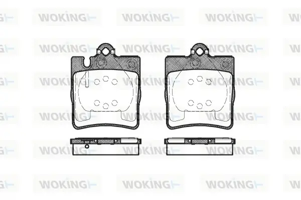 Колодки гальмівні диск. задн. (вир-во Remsa) MB C203 (01-11) WOKING P6093.10 (фото 1)