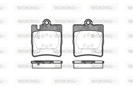 Колодки гальмівні диск. задн. (вир-во Remsa) MB C203 (01-11)  WOKING P6093.10
