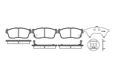 Гальмівні колодки пер. Chevrolet Cruze /Subaru Justy /Suzuki Ignis /Nissan Pixo 1.0-2.5 00- WOKING P624302