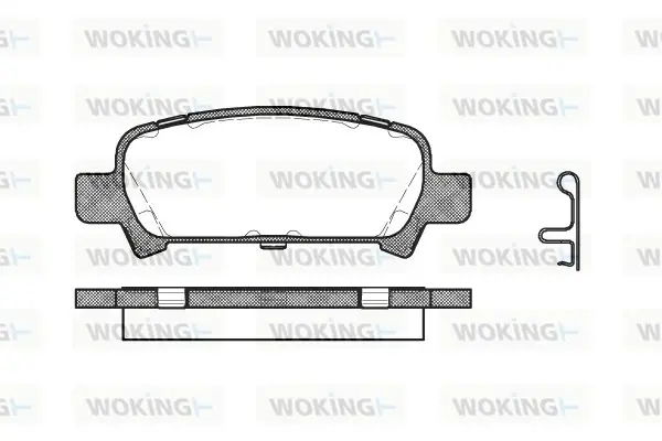 Колодки гальмівні диск. задн. (вир-во Remsa) Subaru Forester (sg) 2.0 02-,Subaru Forester (sg) 2.5 02- WOKING P6293.02 (фото 1)