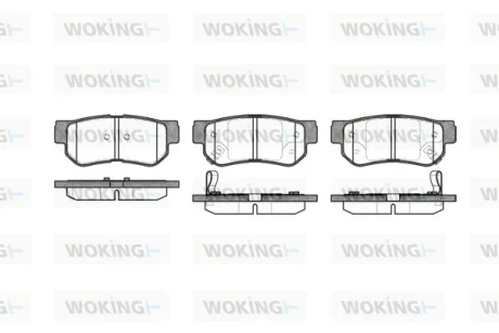 Гальмівні колодки зад. SANTA FE/SONATA/TUCSON/MAGENTIS/SPORTAGE WOKING P6463.02