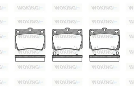 Гальмівні колодки Pajero/Pajero Sport 90-15 1.8-3.0 WOKING P650302
