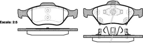 Колодки тормозные диск. перед. (Remsa) Toyota Yaris 05> 11> WOK WOKING P6663.12