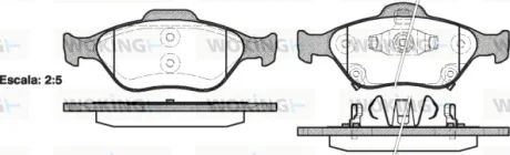 Гальмівні колодки пер. Toyota Yaris 05- (ATE) WOKING P6663.12