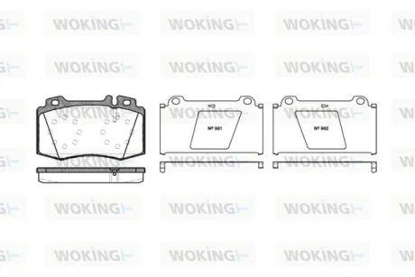 Гальмівні колодки пер. MB C32 AMG/E320-500 01> WOKING P6693.00