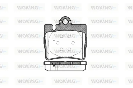 Колодки гальмівні диск. задн. (Remsa) MB S-CLASS (W220) (98-06) WOKING P6703.00