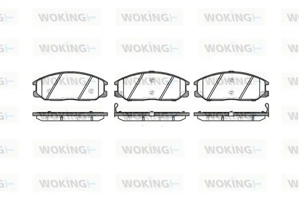 Колодки гальмівні диск. перед. (вир-во Remsa) Ssang Yong Rexton I, Action I, Kyron I / Hyundai Santa fe I (P6713.12) WOKING P671312 (фото 1)