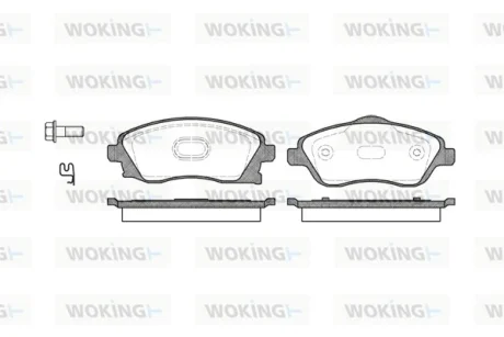 Гальмівні колодки пер. Combo/Meriva 00-12 WOKING P674312