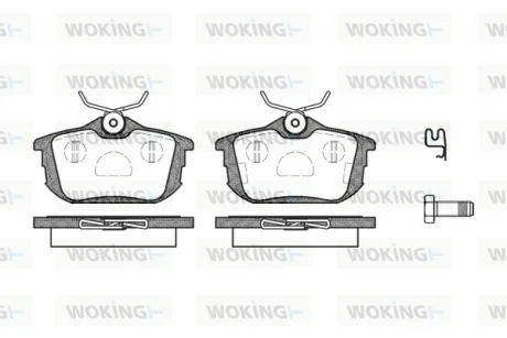 Гальмівні колодки зад. Carisma 95-06/Colt 04-12 (TRW) WOKING P705312