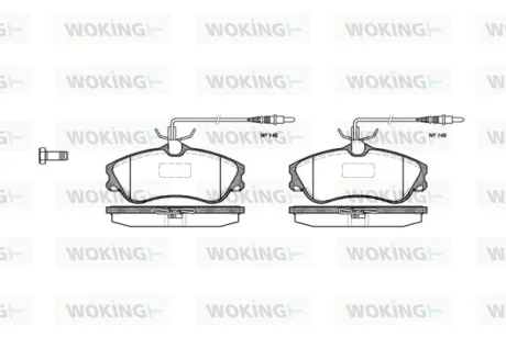 Колодки гальмівні WOKING P7343.04