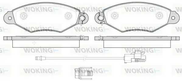 Колодки гальмівні WOKING P7433.30 (фото 1)