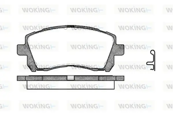 Колодки гальмівні диск. перед. (вир-во Remsa) Subaru Outback (bl, bp) 2.5 03-10 WOKING P7553.02 (фото 1)