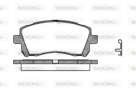 Колодки гальмівні диск. перед. (вир-во Remsa) Subaru Outback (bl, bp) 2.5 03-10  WOKING P7553.02