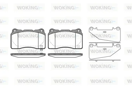 Колодки гальмівні WOKING P7663.32