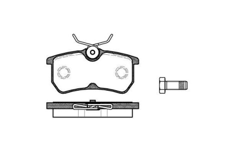 Колодки тормозные дисковые Ford Fiesta 12> / Focus I / задн (P7933.00) WOKING P793300