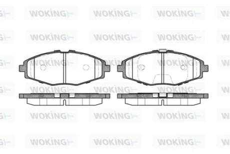 Гальмівні колодки пер. Benni/Lanos/Matiz/Sens/Spark (97-21) WOKING P796300