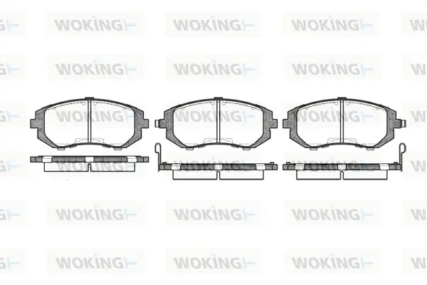 Гальмівні колодки пер. Subaru Impreza 02-/Forester 02- (akebono) WOKING P8513.02 (фото 1)