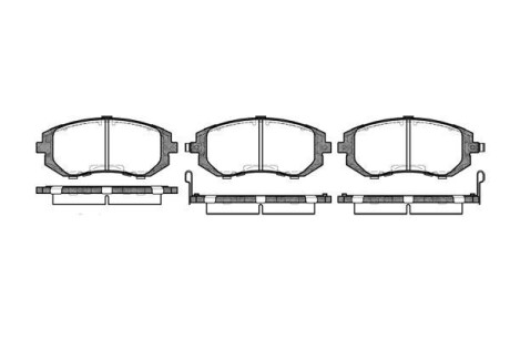 Колодки тормозные диск. перед. (Remsa) Subaru Forester 02&gt; 08&gt; / Impreza 0 WOKING P8513.02 (фото 1)