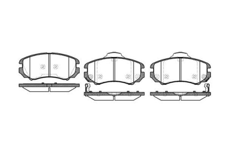 Колодки тормозные дисковые Hyundai Tucson I / Sportage II / Sonata Magentis 05>1 WOKING P853302