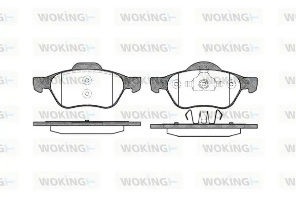 Гальмівні колодки пер. Clio/Laguna/Megane/Scenic/Twingo (03-21) WOKING P862300 (фото 1)