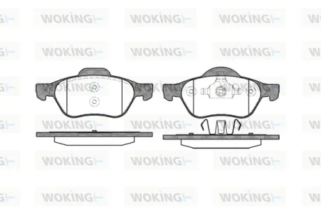 Гальмівні колодки пер. Clio/Laguna/Megane/Scenic/Twingo (03-21) WOKING P862300