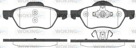 Гальмівні колодки пер. Megane/Scenic (03-21) WOKING P8623.10