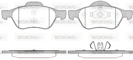 Гальмівні колодки пер. Renault Megane/Scenic/Clio 02- (ATE) WOKING P862340