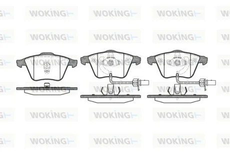 Гальмівні колодки пер. Audi A4/A6/A8 00- WOKING P8643.02