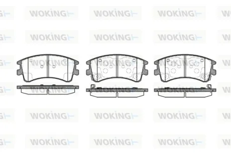 Гальмівні колодки пер. Mazda 6 02- WOKING P870302