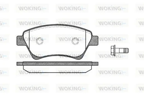 Гальмівні колодки пер. RENAULT KANGOO/MEGANE/SCÉNIC 1.5-2.0 01- WOKING P8763.00