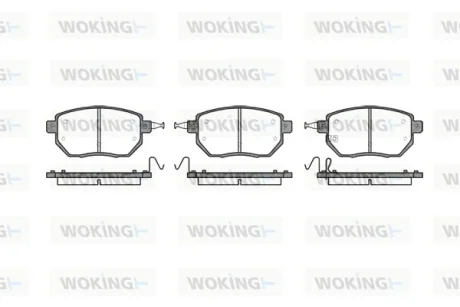 Колодки гальмівні диск. перед. (Remsa) Infiniti Fx 3.5 02-08,Infiniti Fx 4.5 02-08 (P8853.02) WOKING P885302