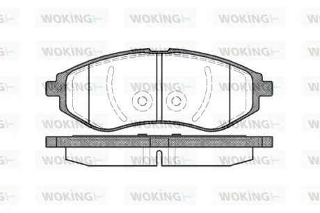 Гальмівні колодки пер. Aveo/Kalos (03-21) WOKING P8863.00